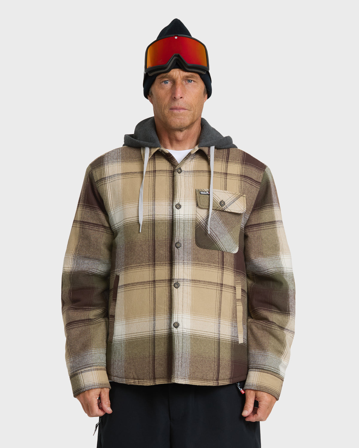 Mantra-Hooded-Long-Sleeve-Flannel-Shirt-Kelp-1