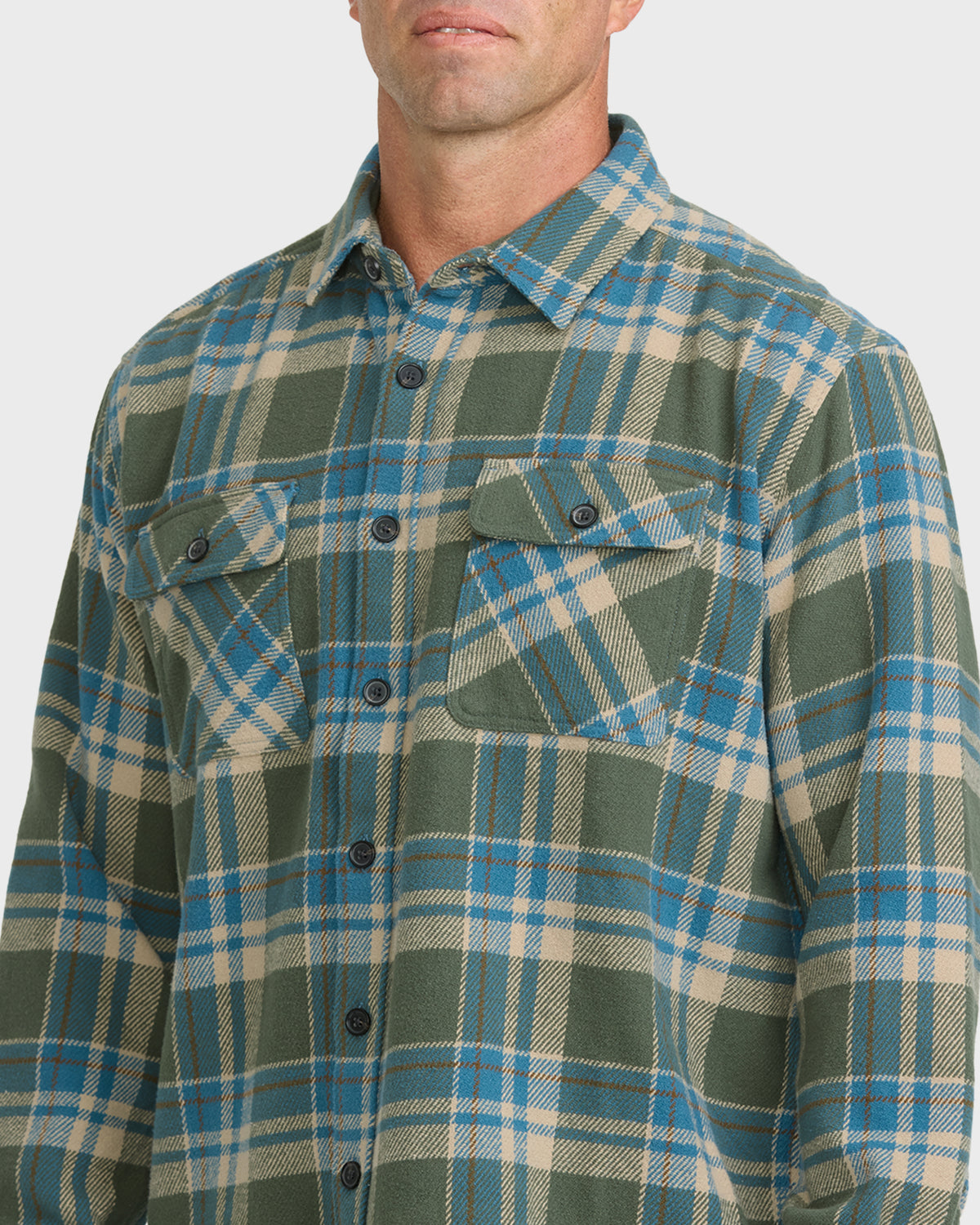 Waterman-Dover-Long-Sleeve-Flannel-Overshirt-Thyme-5