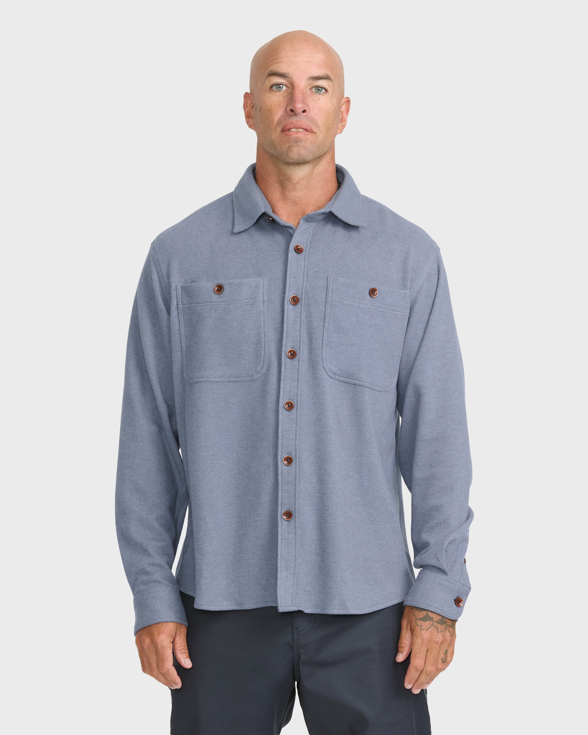 Waterman Harvest Long Sleeve Flannel Shirt - Blue Indigo – Quiksilver