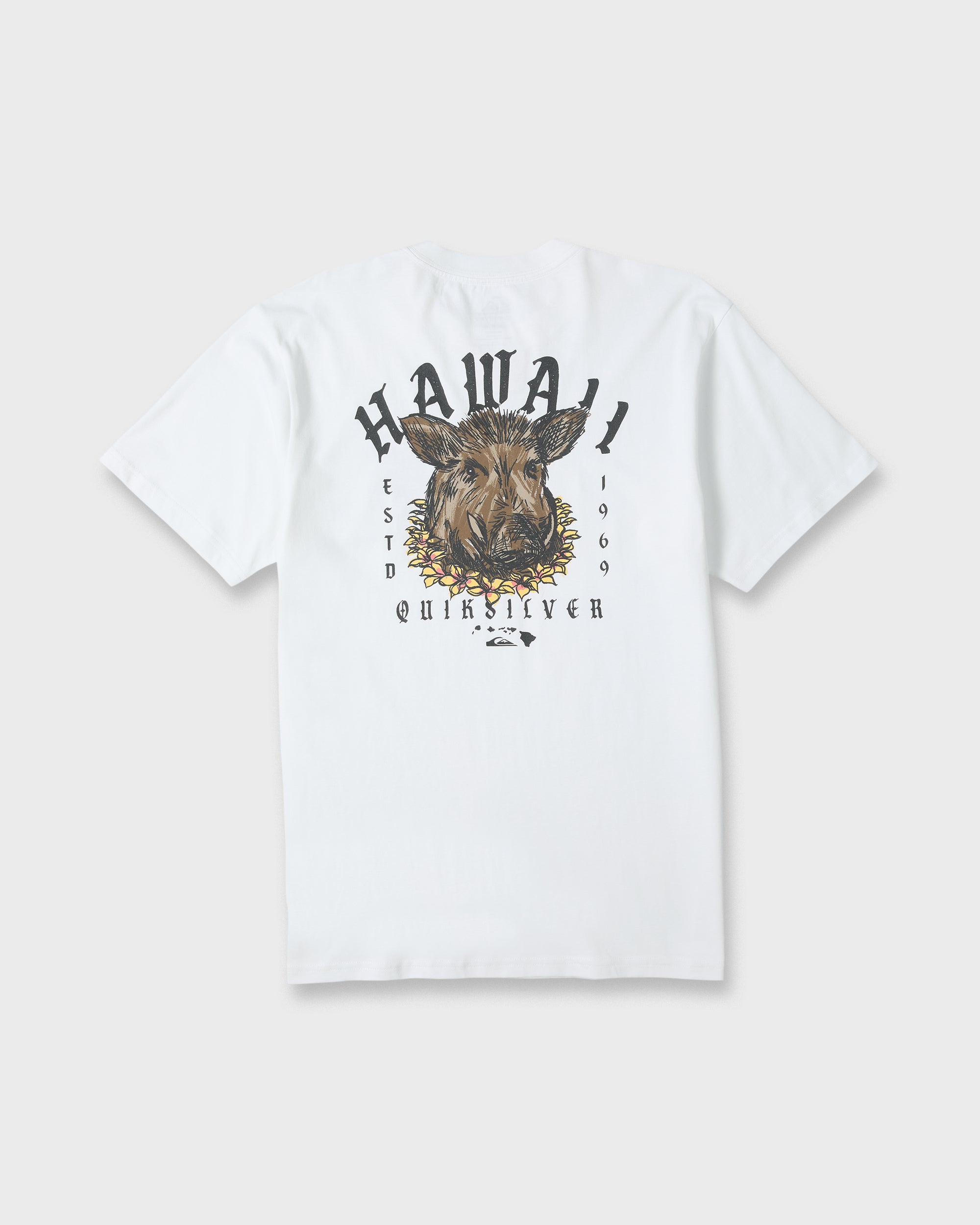 Hawaii Kalua Short Sleeve Cotton T-Shirt - White | Quiksilver