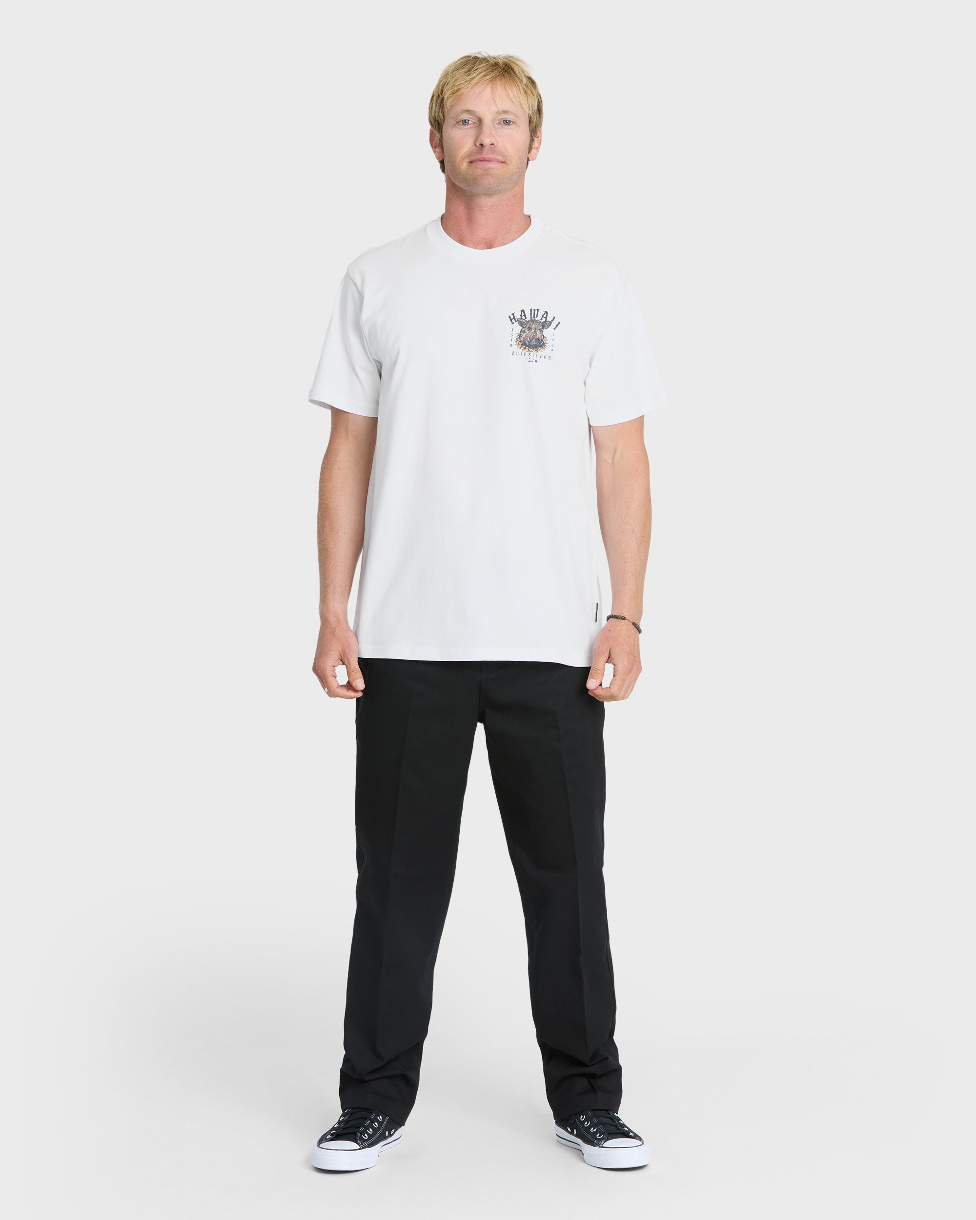 Hawaii Kalua Short Sleeve Cotton T-Shirt - White | Quiksilver