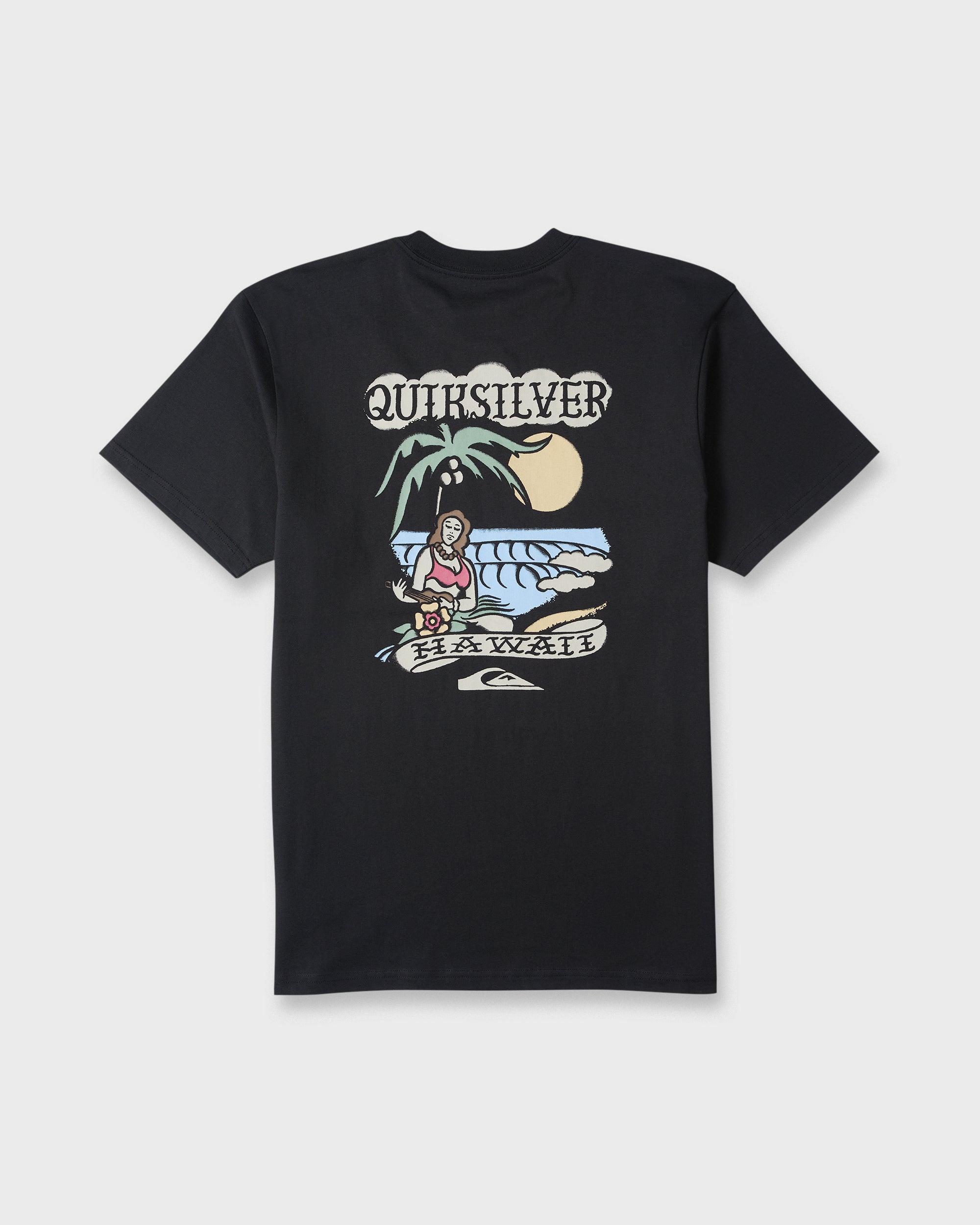 Hawaii Island Peace Short Sleeve Cotton T-Shirt - Black | Quiksilver