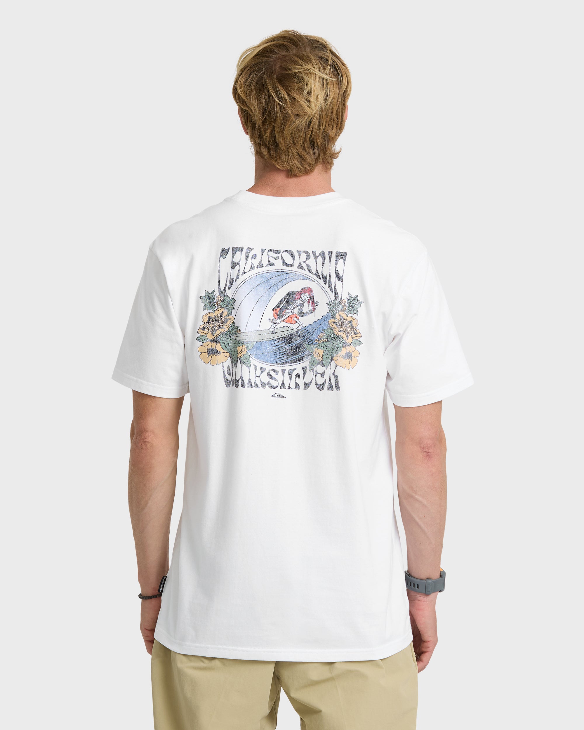 Grateful Cali Classic Short Sleeve Knit T-Shirt - White – Quiksilver
