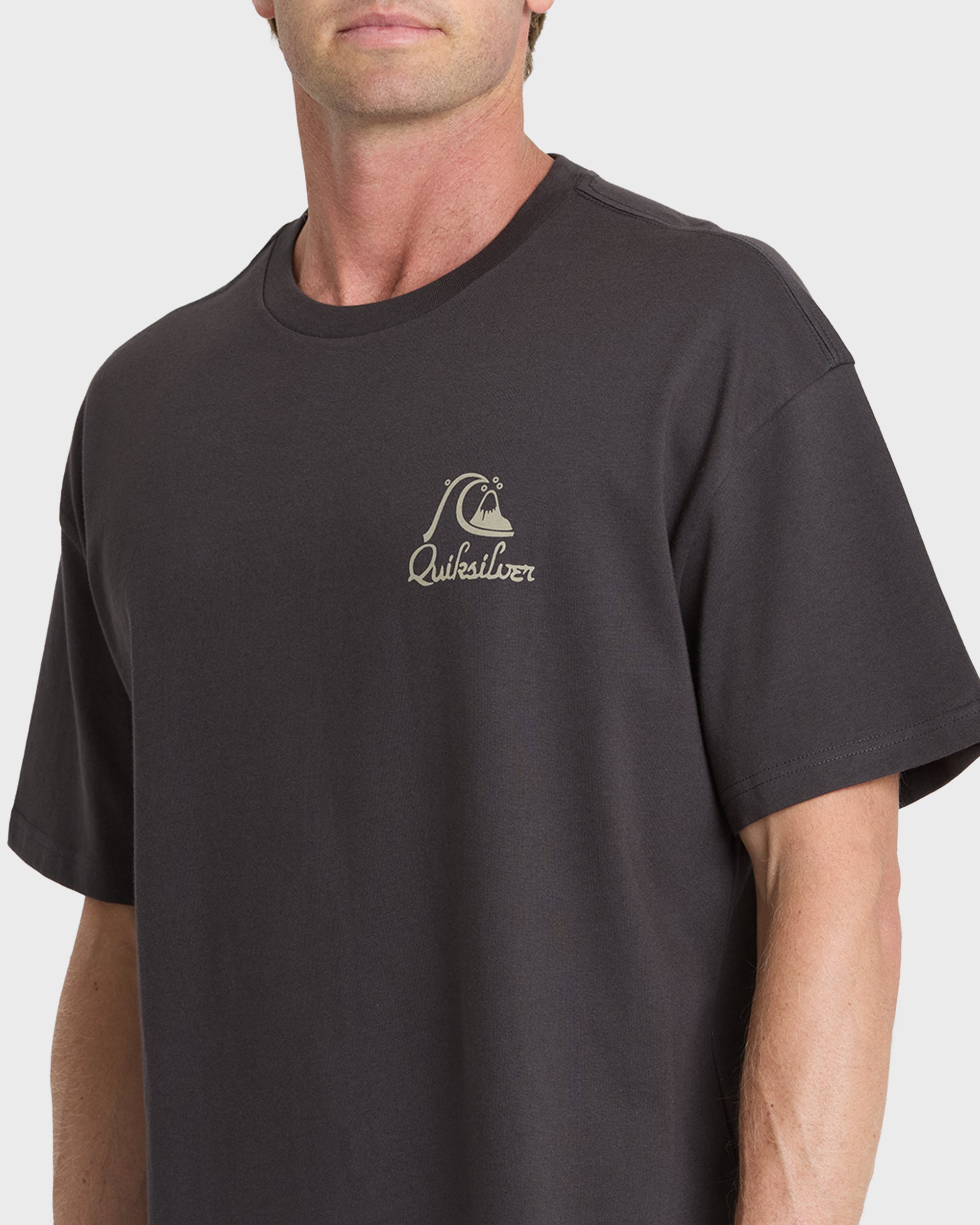 A Frames Org Short Sleeve Knit T-Shirt - Phantom | Quiksilver
