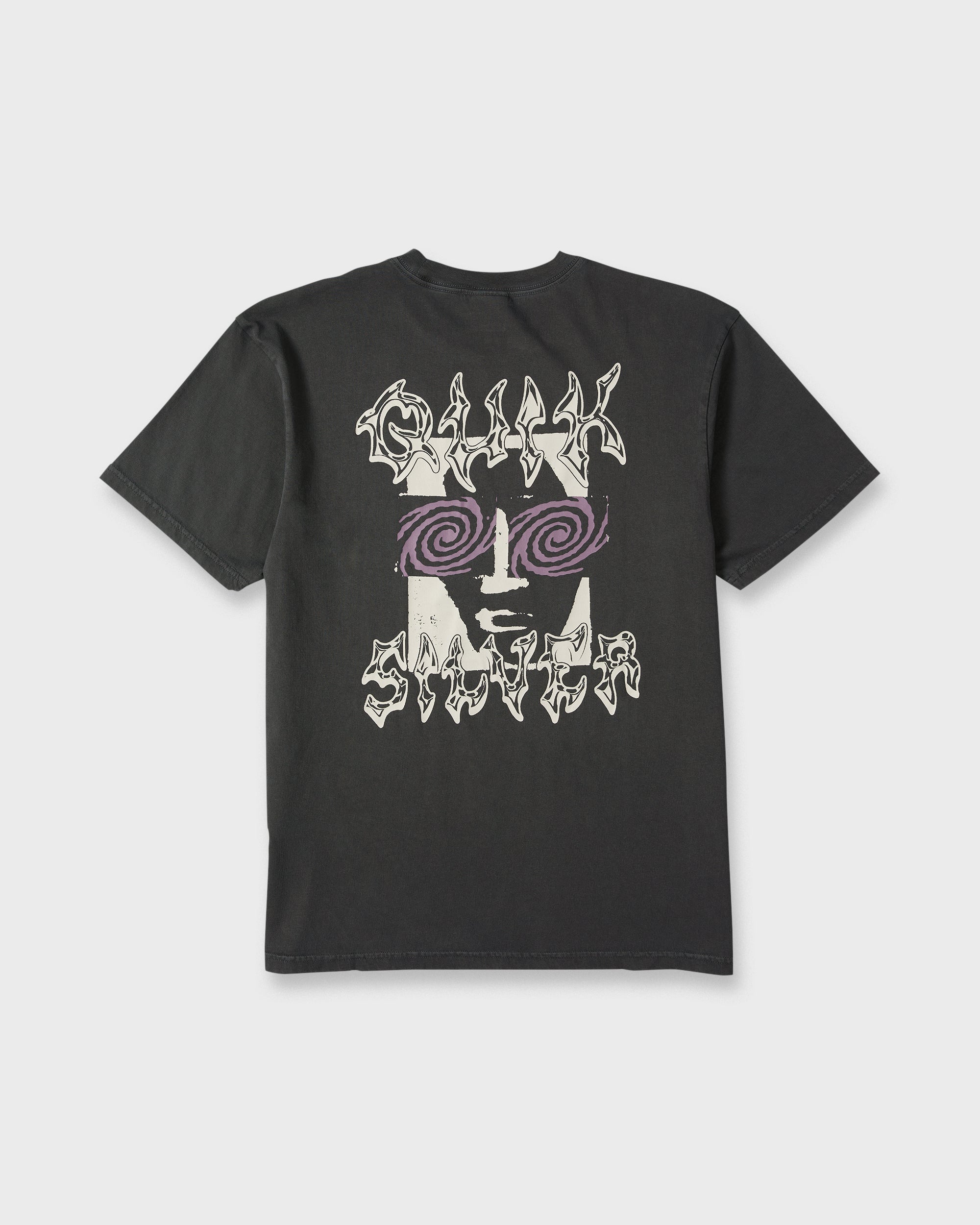 Metal Vision Pigment Dye Short Sleeve Cotton T-Shirt - Phantom
