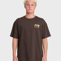 Young Guns Impaired Embellishment Short Sleeve Cotton T-Shirt - Java