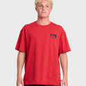 Young Guns Impaired Embellishment Short Sleeve Cotton T-Shirt - Salsa