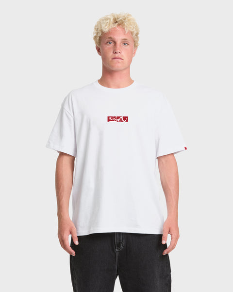 Young Guns Impaired Surf Short Sleeve T-Shirt - White | Quiksilver