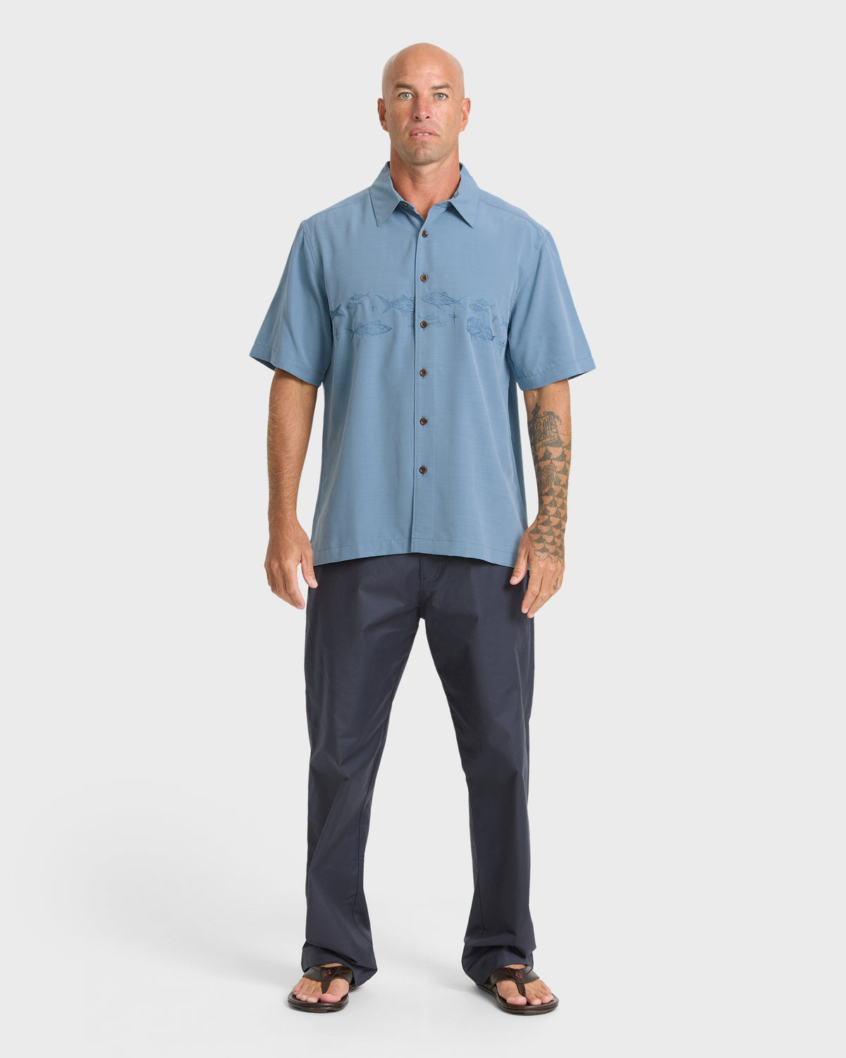 Waterman-Offshore-Short-Sleeve-Shirt-Blue-Shadow-3