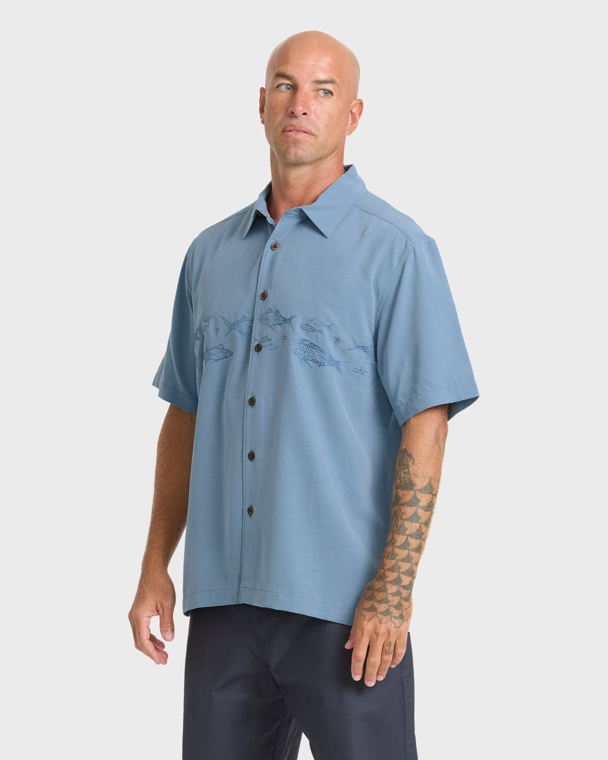 Waterman-Offshore-Short-Sleeve-Shirt-Blue-Shadow-4