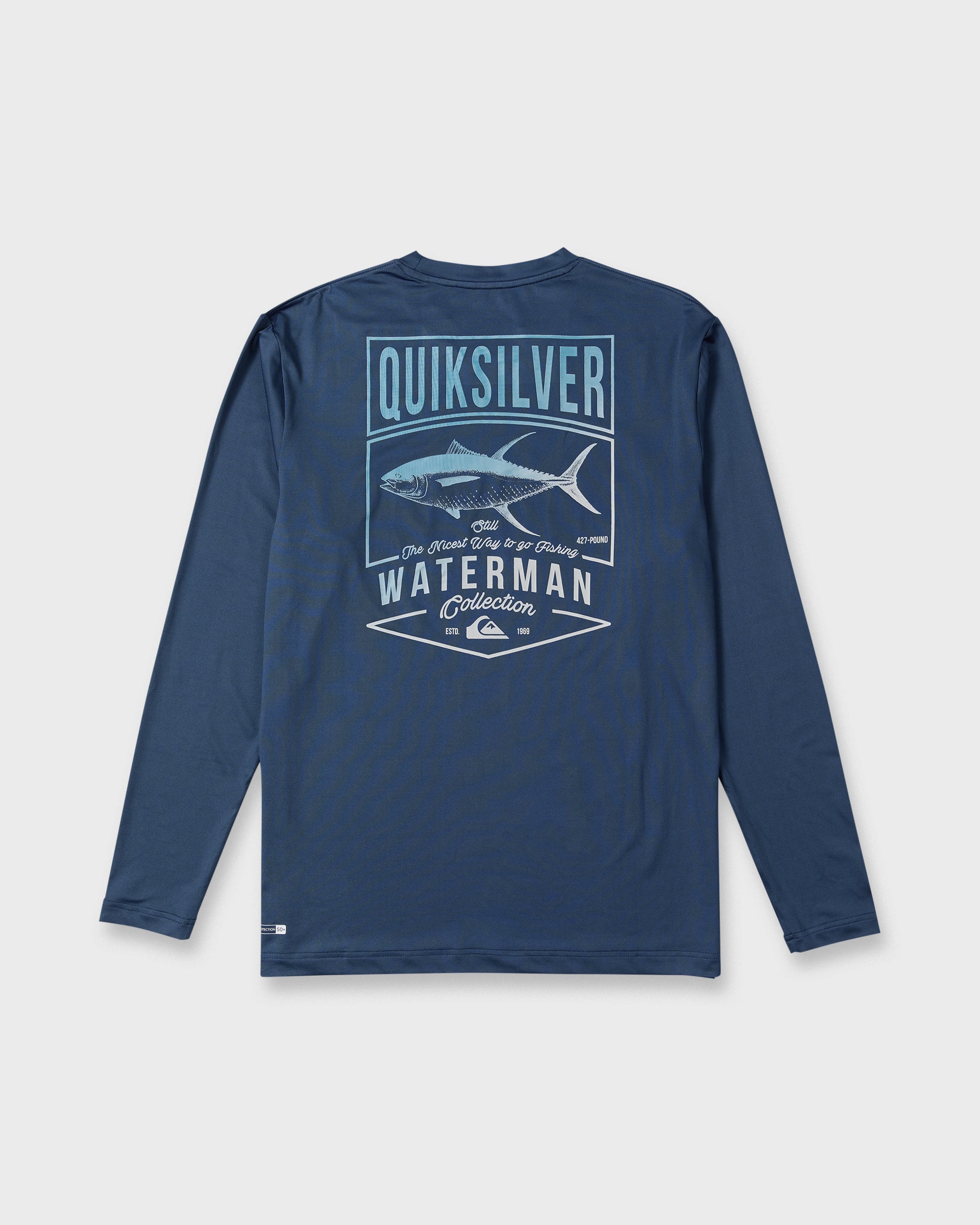 Waterman Gradient Tuna 50 UPF Long Sleeve Surf Tee - Dark Denim