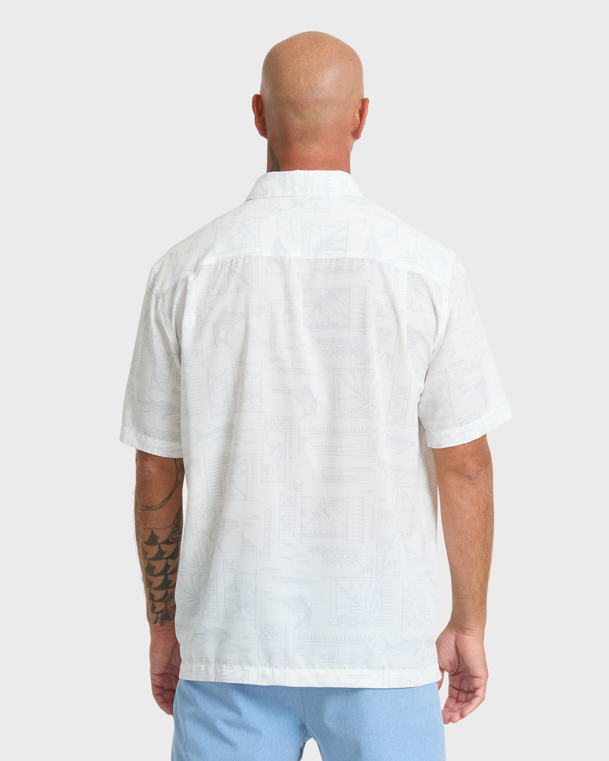 Waterman Paradise Bay Short Sleeve Woven Shirt - White | Quiksilver