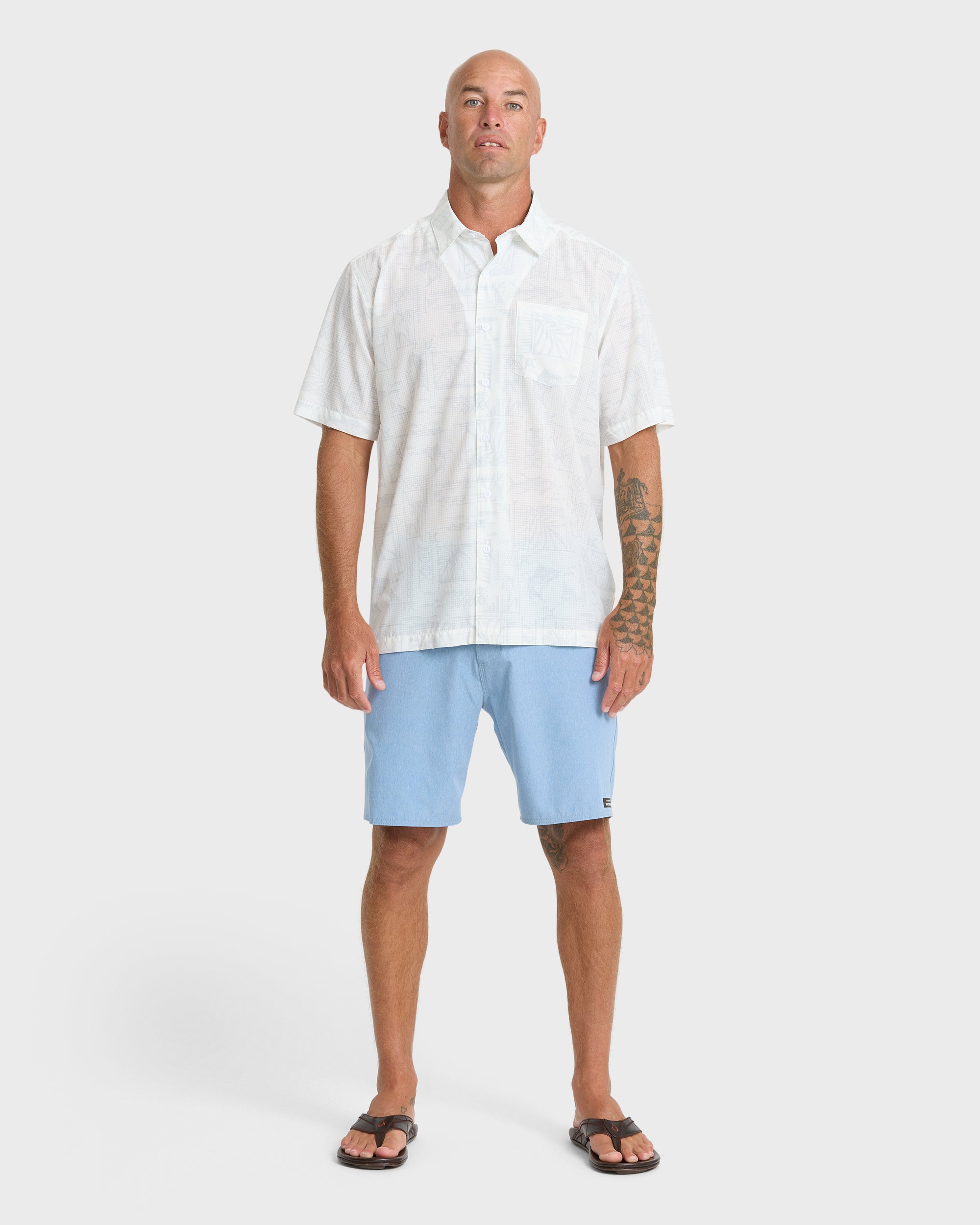 Waterman Paradise Bay Short Sleeve Woven Shirt - White | Quiksilver