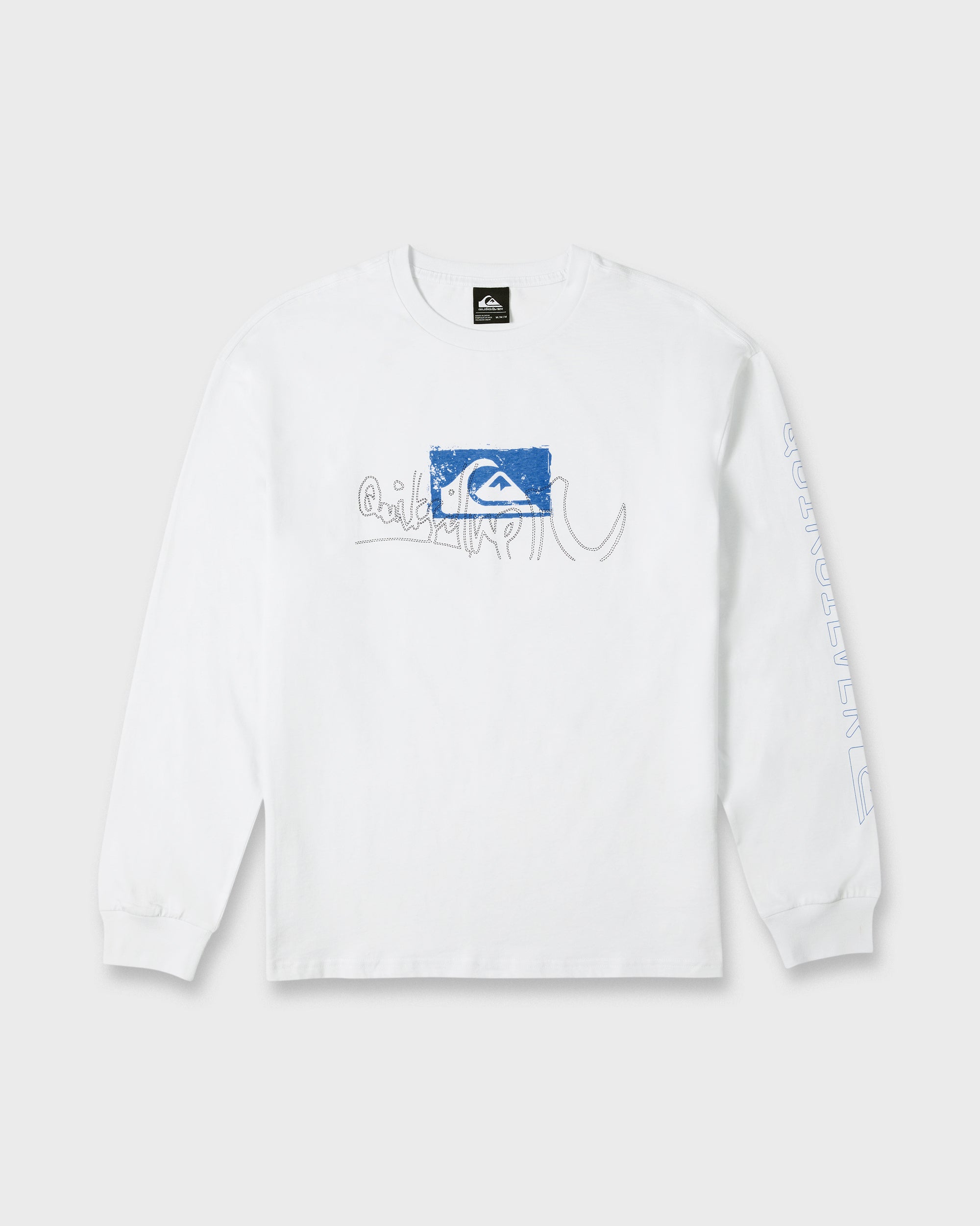 Young Guns Impaired Embellishment Long Sleeve Cotton T-Shirt