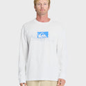 Young Guns Impaired Embellishment Long Sleeve Cotton T-Shirt - White
