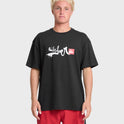Young Guns Script Sticker Slap Short Sleeve Knit T-Shirt - Black