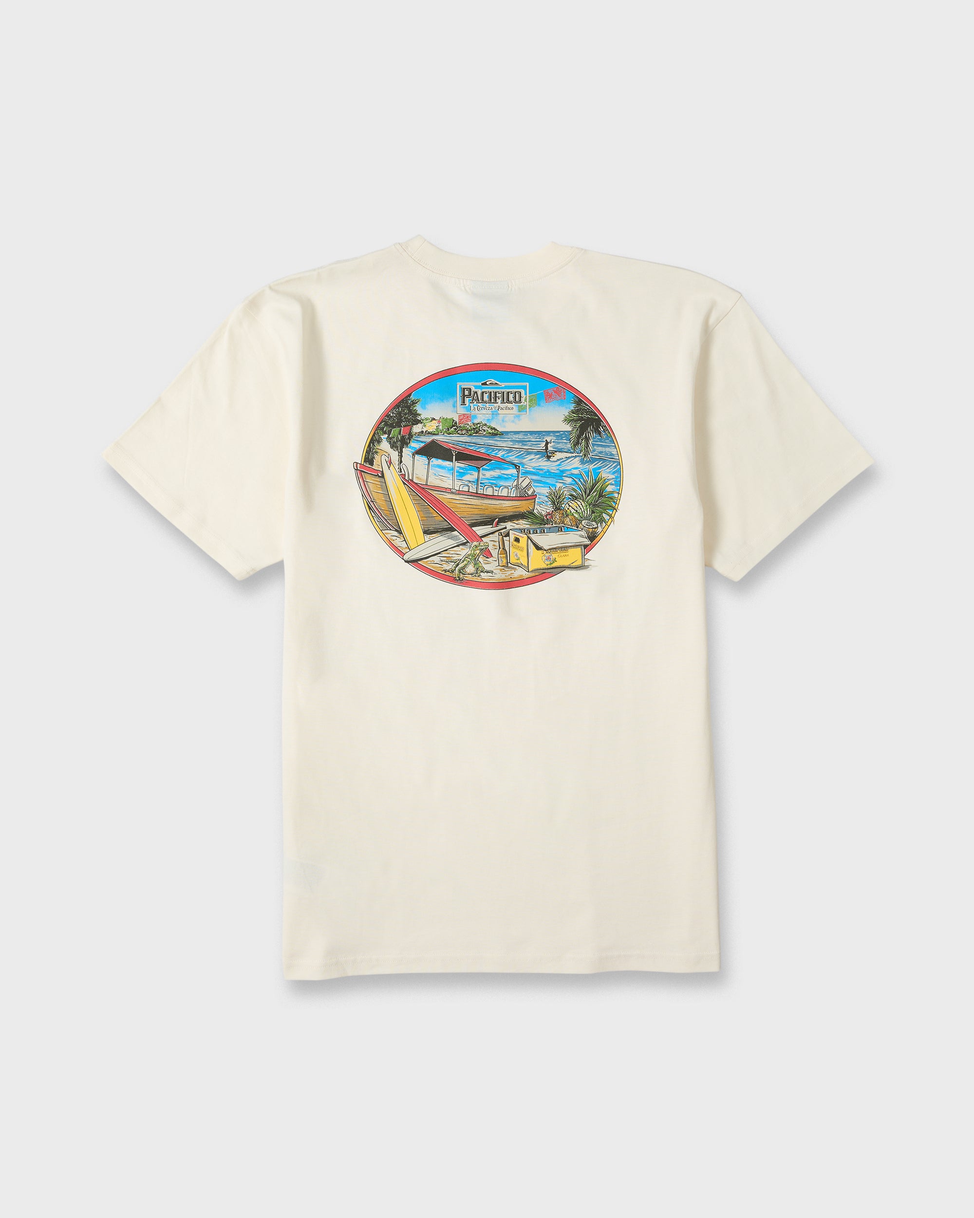 Pacifico Sayulita Cruising Short Sleeve Cotton T-Shirt - Tofu