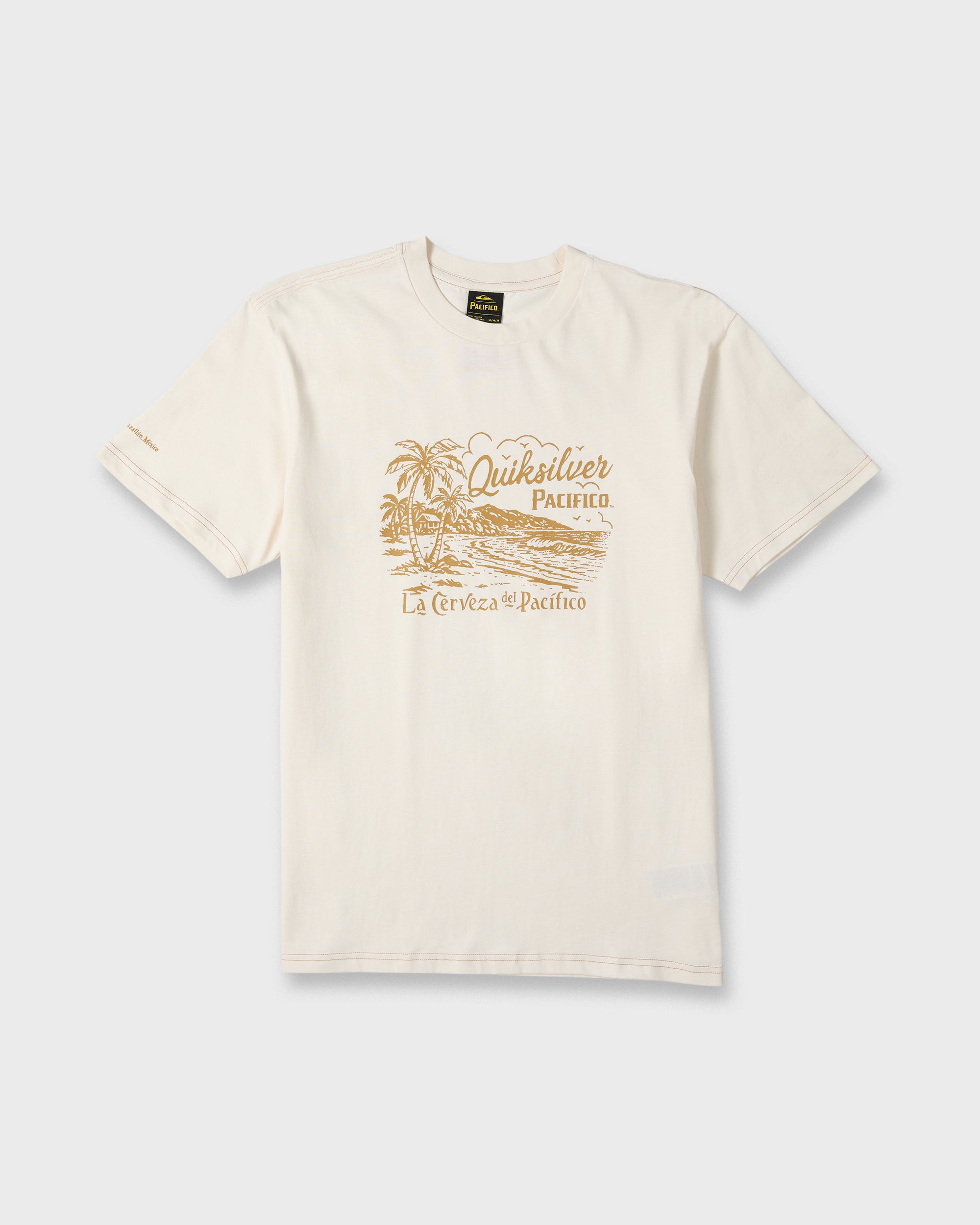 Pacifico Coastal Paradise Short Sleeve Cotton T-Shirt - Tofu