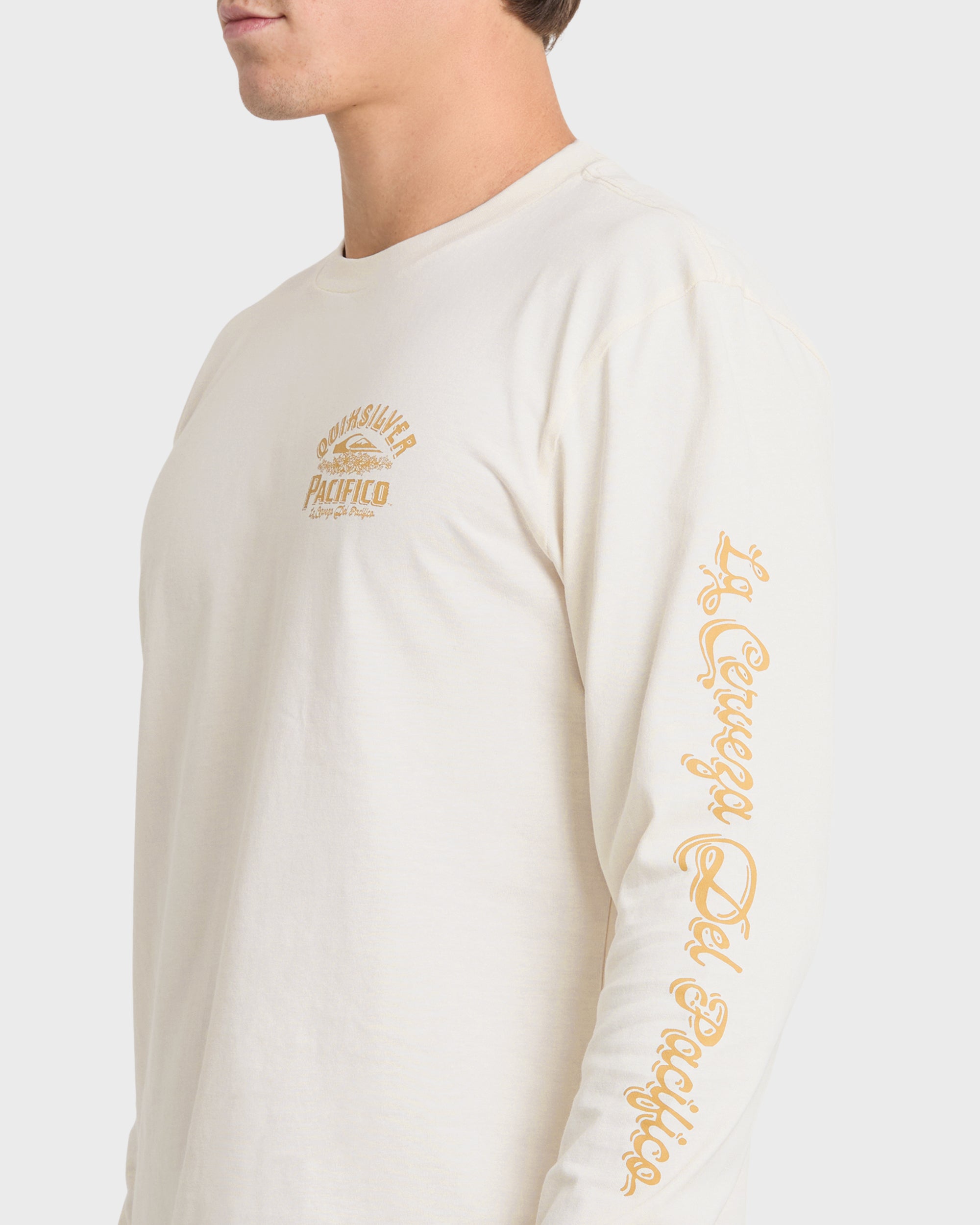 Pacifico Signage Long Sleeve Knit T-Shirt - Tofu | Quiksilver