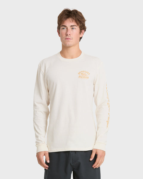 Pacifico Signage Long Sleeve Knit T-Shirt - Tofu | Quiksilver