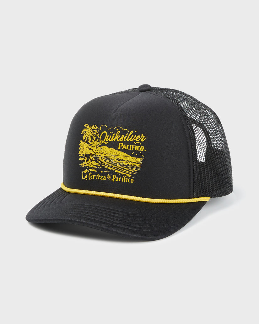Pacifico-Coastal-Paradise-Trucker-Hat-Black-1