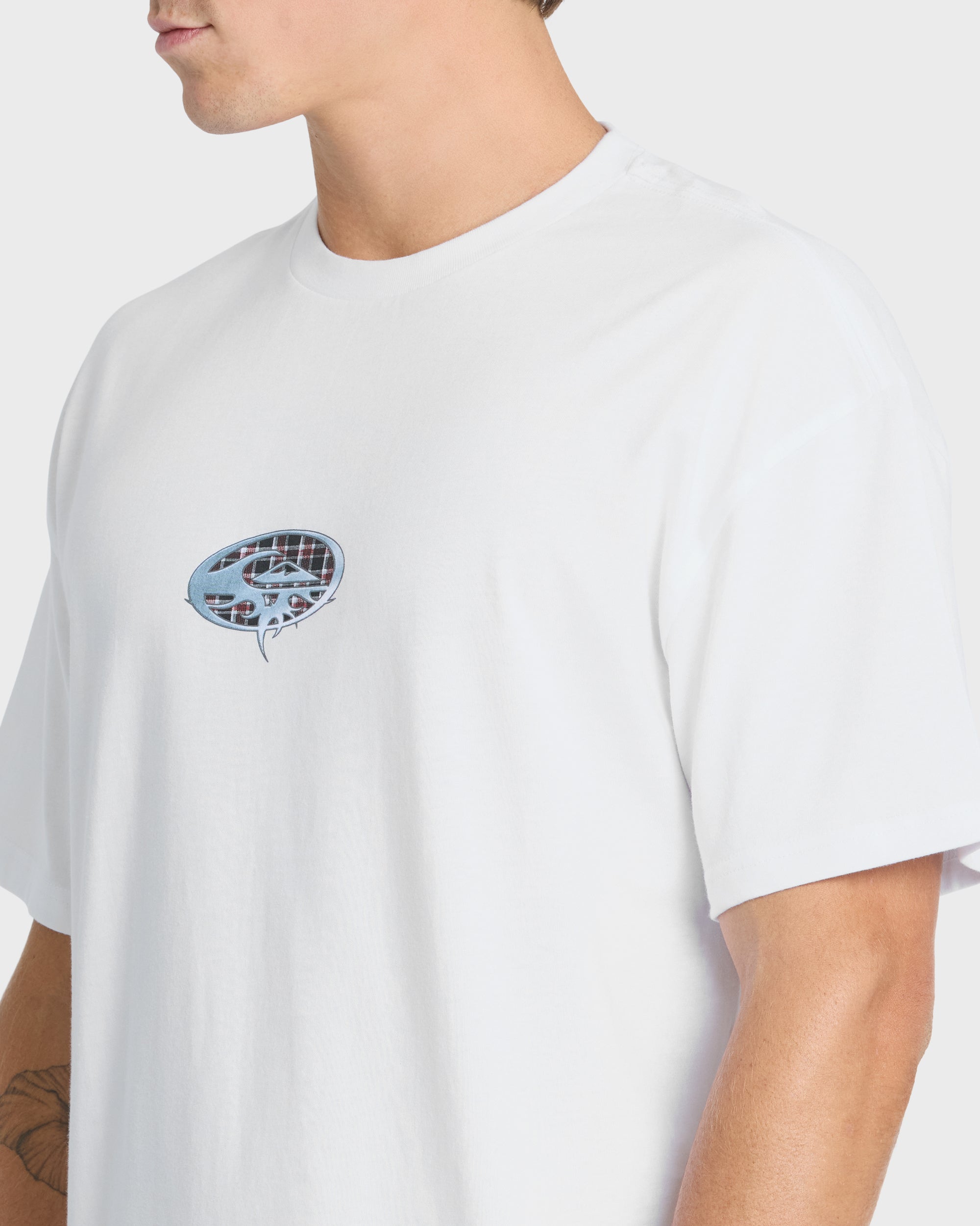 Chrome Thorn Mercury Short Sleeve Knit T-Shirt - White | Quiksilver