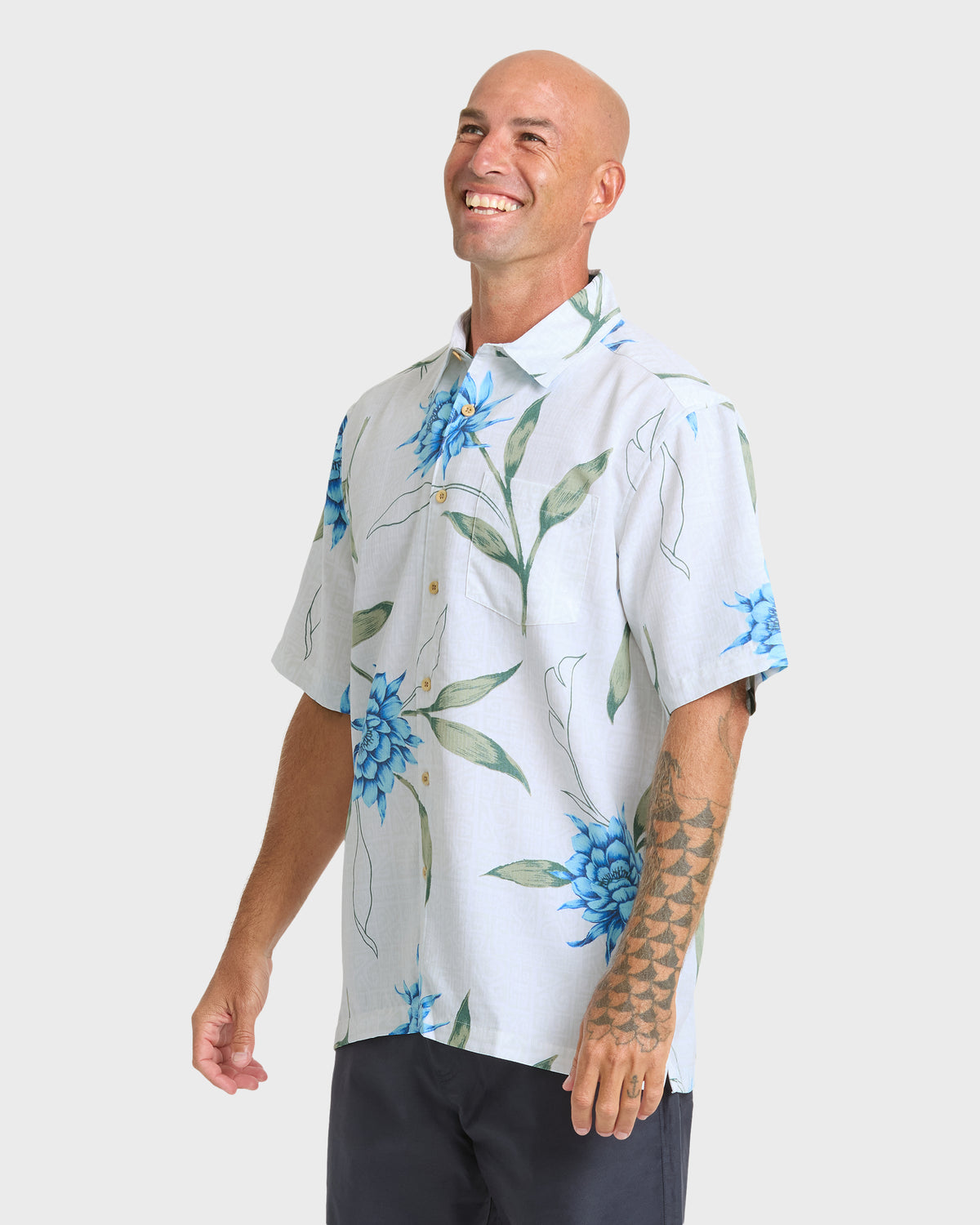 Waterman-Blooms-Short-Sleeve-Modal-Blend-Shirt-White-4