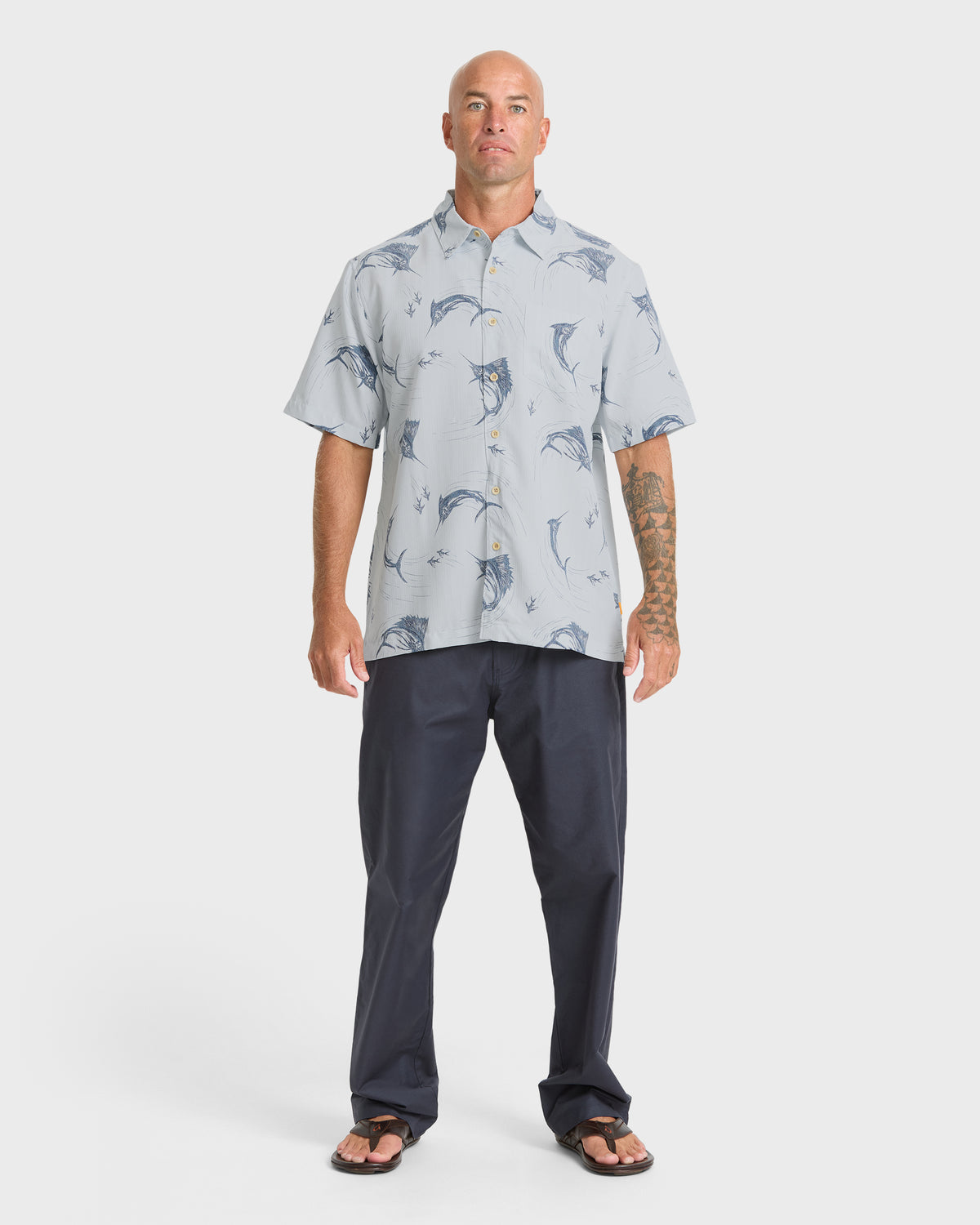 Waterman-Chasing-Bait-Short-Sleeve-Shirt-Baby-Blue-3