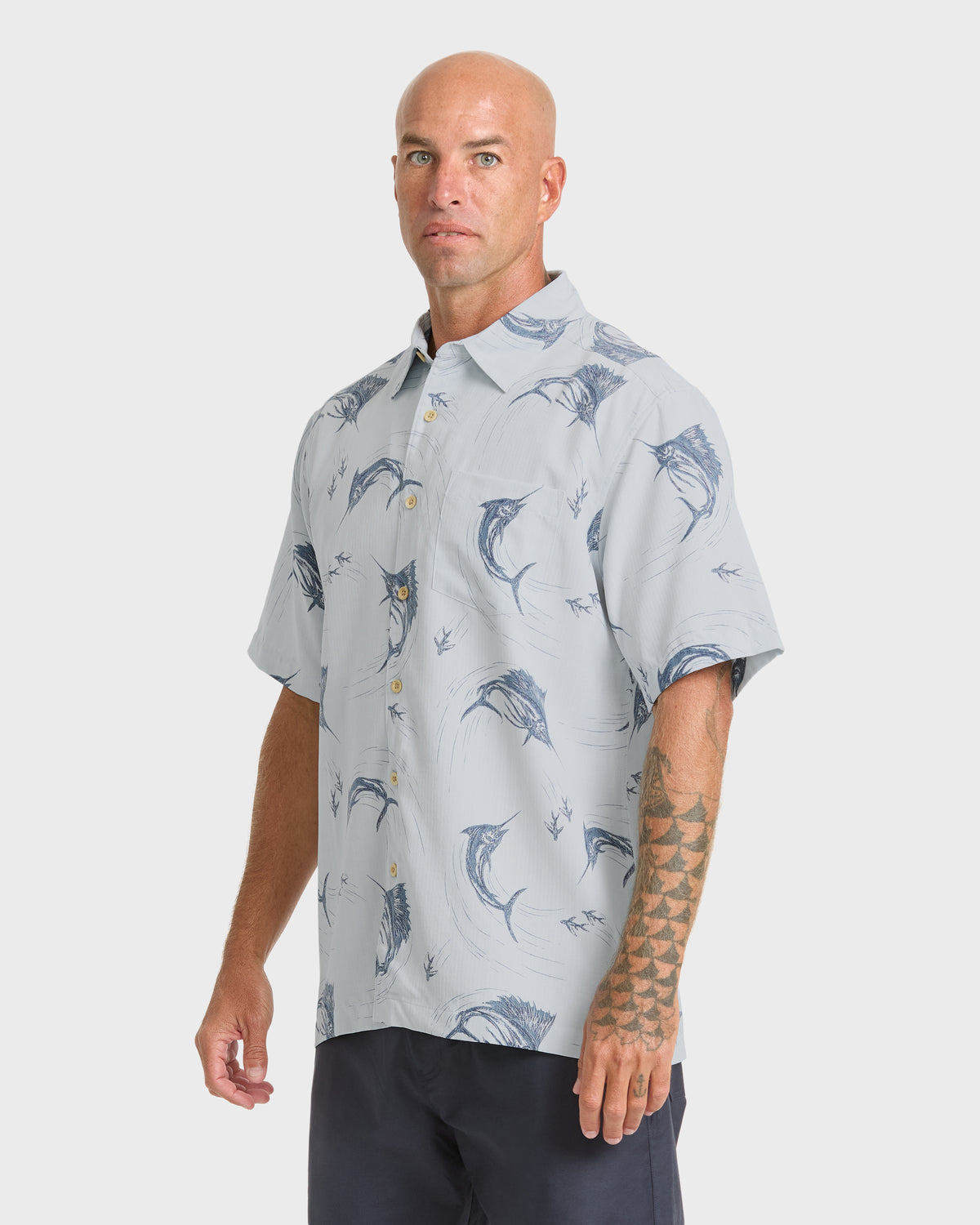 Waterman-Chasing-Bait-Short-Sleeve-Shirt-Baby-Blue-4