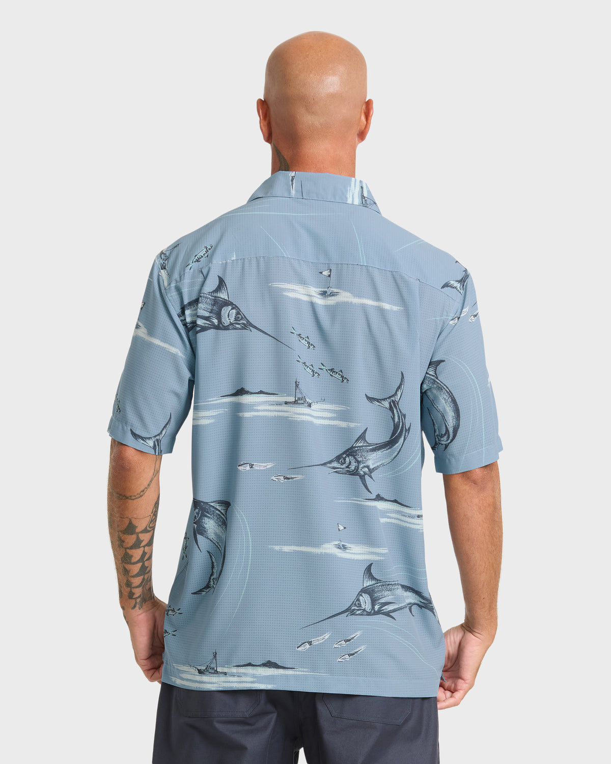 Waterman-Mix-Performance-Short-Sleeve-Shirt-Blue-Shadow-2