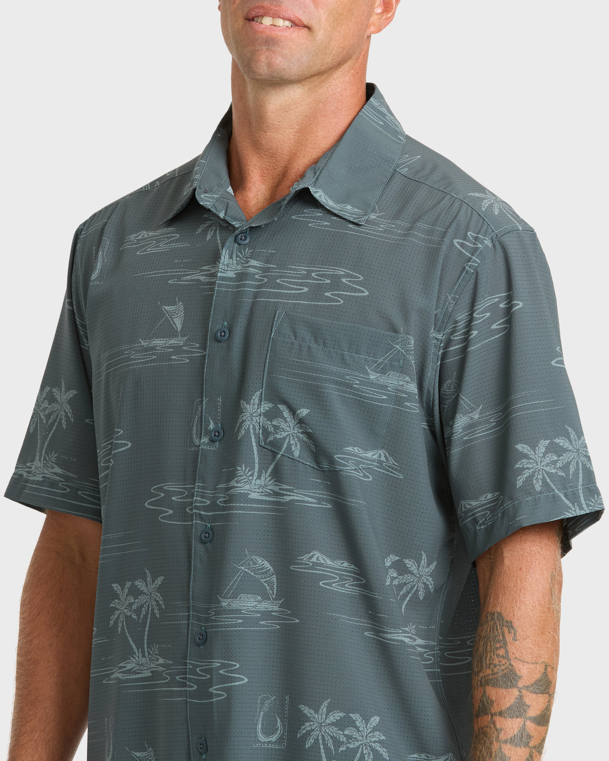 Waterman-Mix-Performance-Short-Sleeve-Shirt-Dark-Slate-5