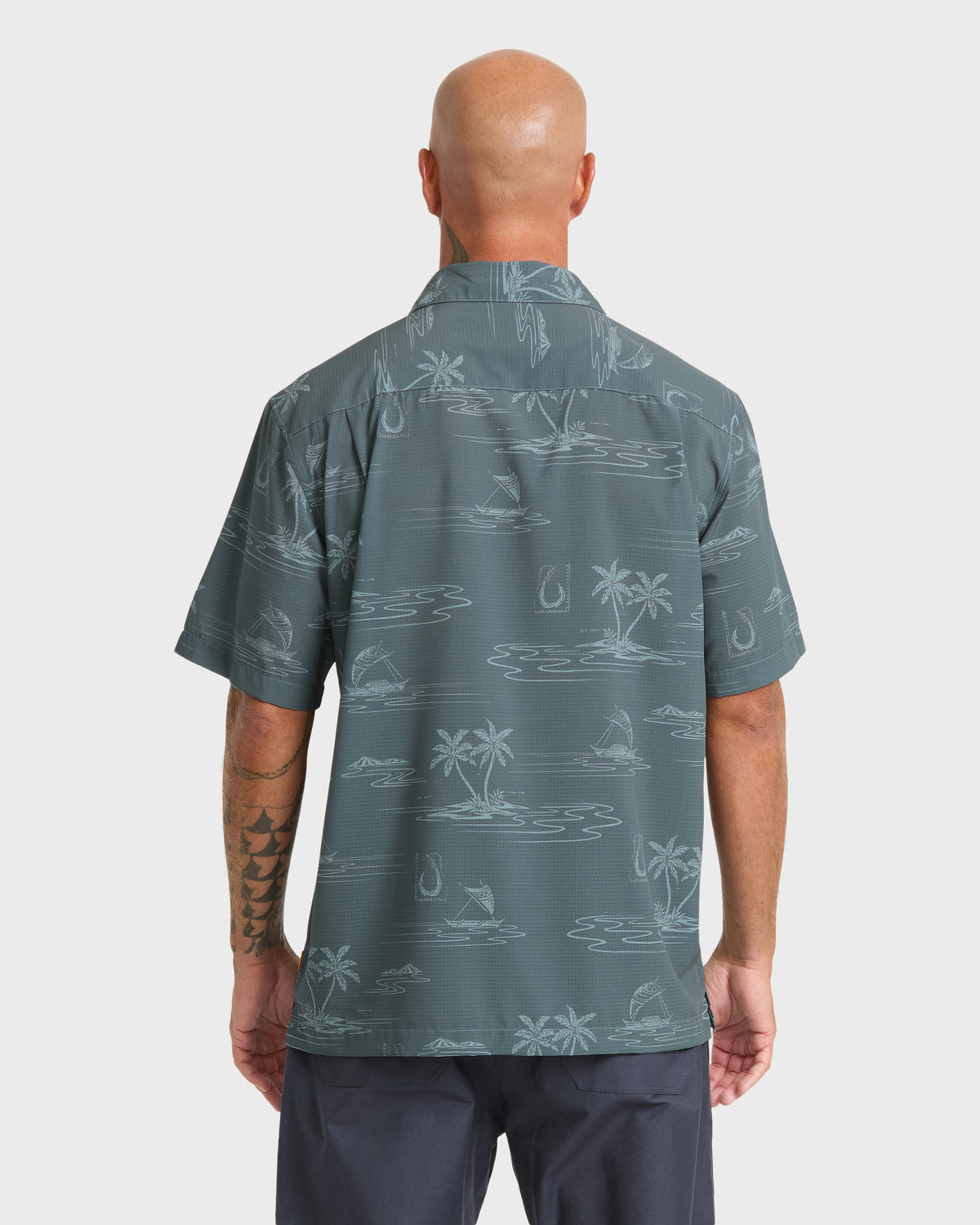 Waterman-Mix-Performance-Short-Sleeve-Shirt-Dark-Slate-2