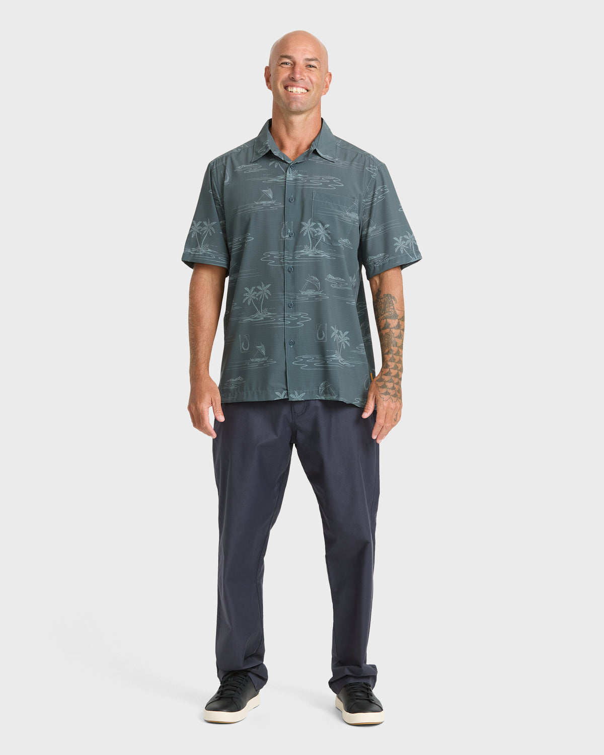 Waterman-Mix-Performance-Short-Sleeve-Shirt-Dark-Slate-3