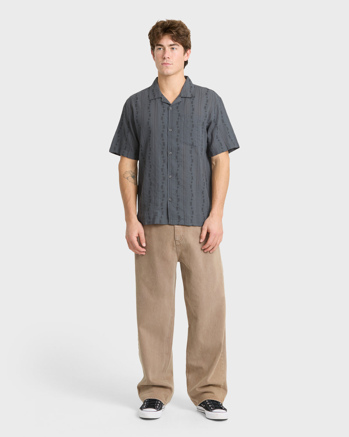 Dusk-Jacquard-Camp-Short-Sleeve-Shirt-Iron-Gate-3