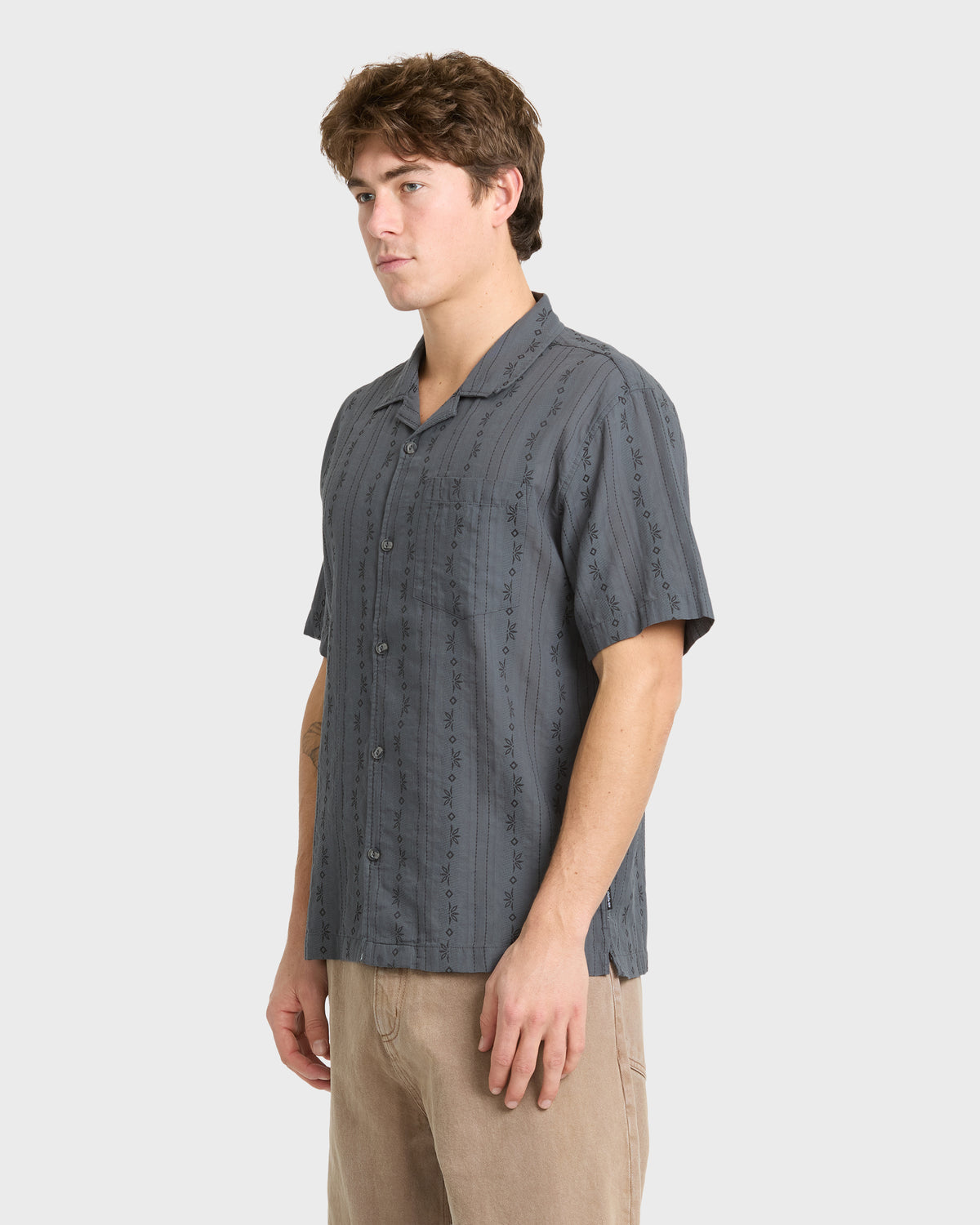 Dusk-Jacquard-Camp-Short-Sleeve-Shirt-Iron-Gate-4