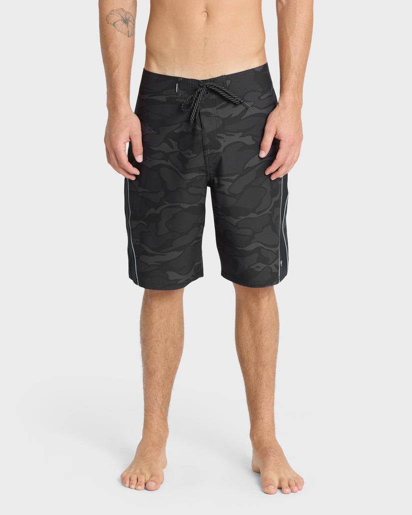 Mercury Gravity Print 21" Boardshorts - Anthracite