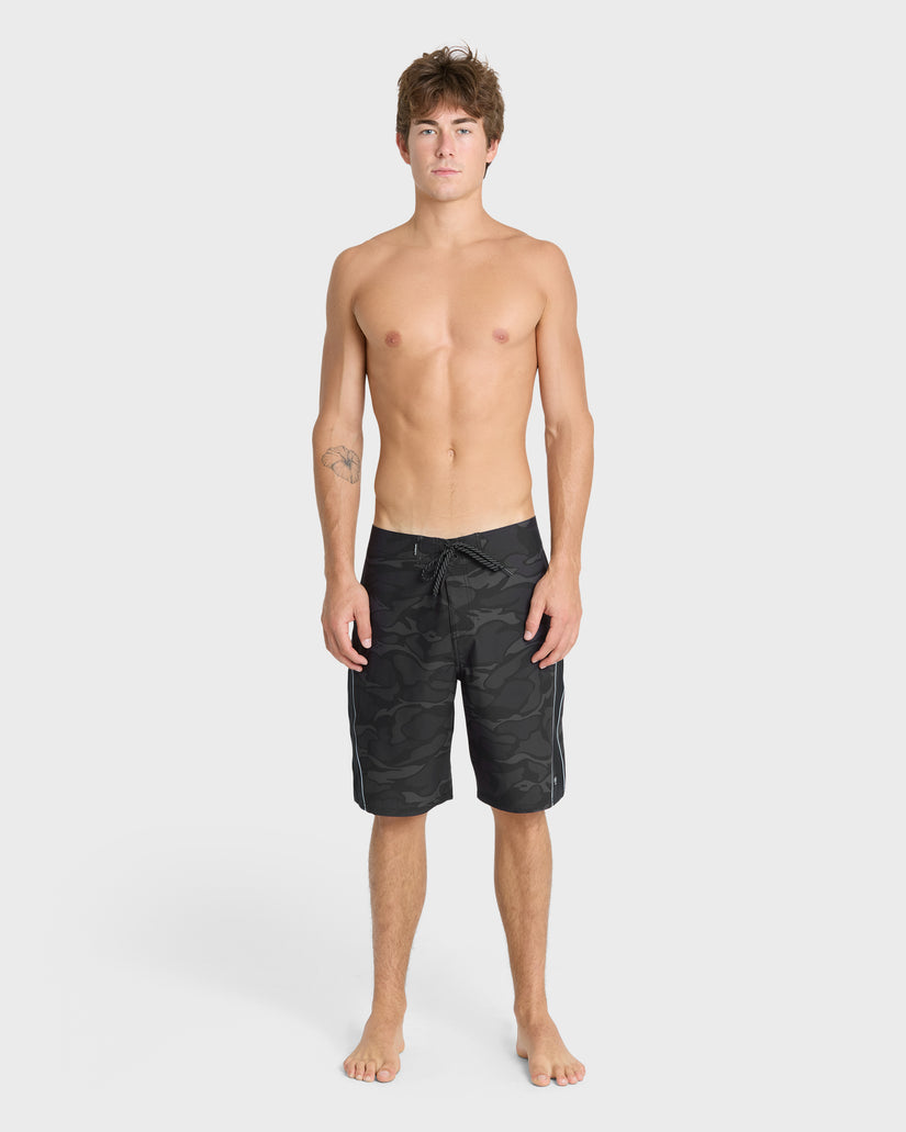 Mercury Gravity Print 21" Boardshorts - Anthracite