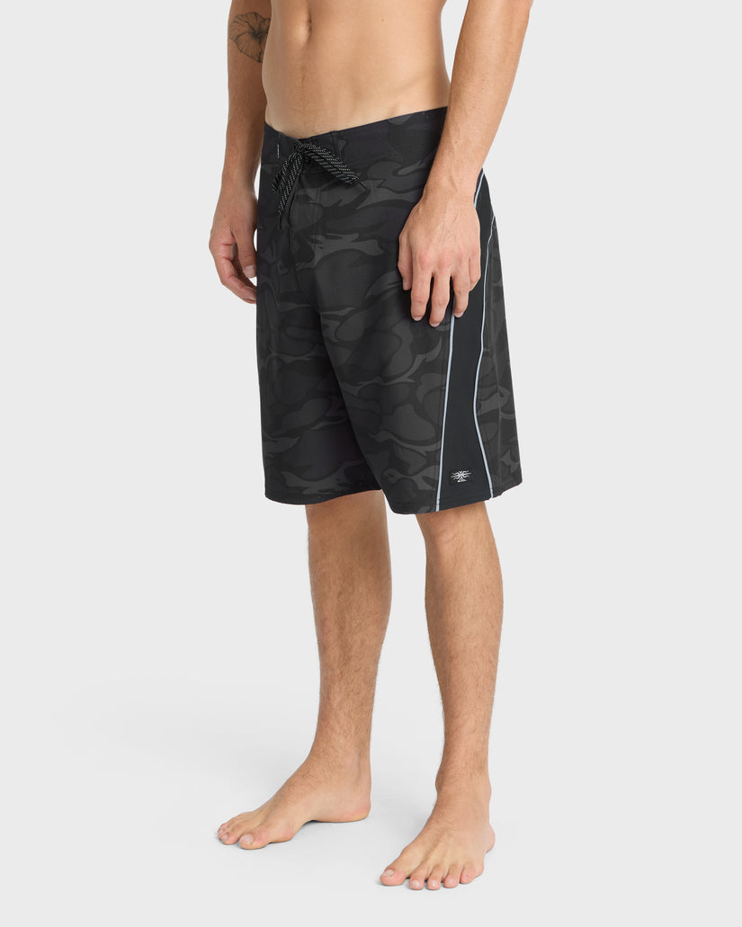 Mercury Gravity Print 21" Boardshorts - Anthracite