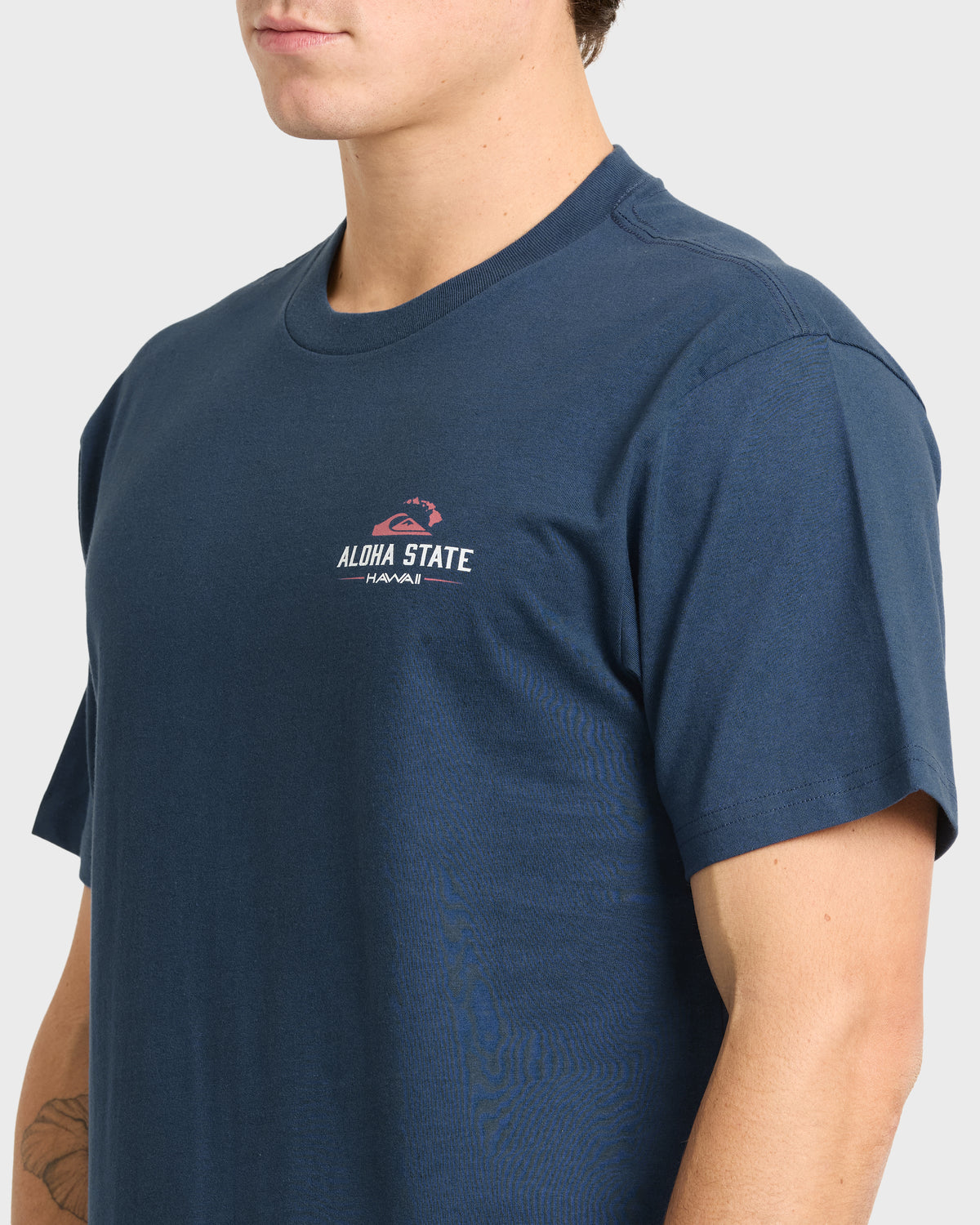 Hawaii-State-Classic-Short-Sleeve-Cotton-T-Shirt-Dark-Denim-4