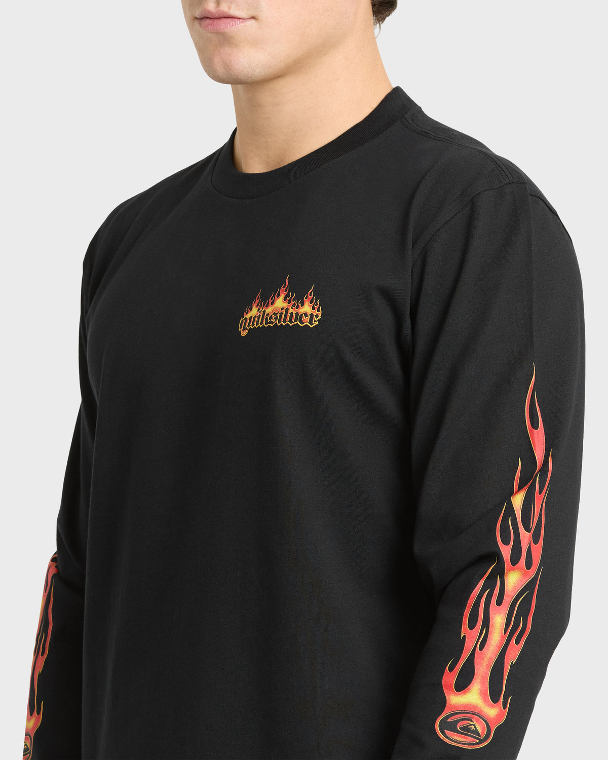 Flame-On-Long-Sleeve-Cotton-T-Shirt-Black-5