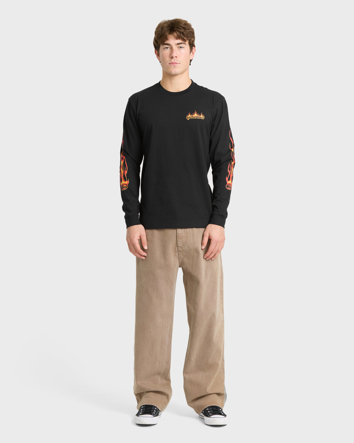 Flame-On-Long-Sleeve-Cotton-T-Shirt-Black-3