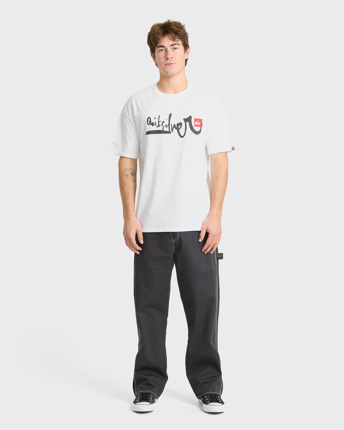 Young-Guns-Wide-Bar-Short-Sleeve-Cotton-T-Shirt-White-3