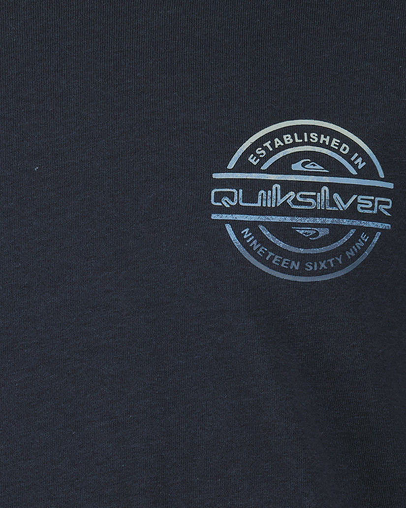 Quiksilver logo on a black background
