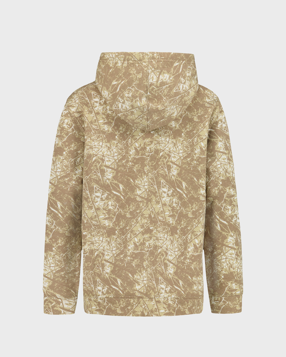 Camouflage-patterned jacket on a light gray background
