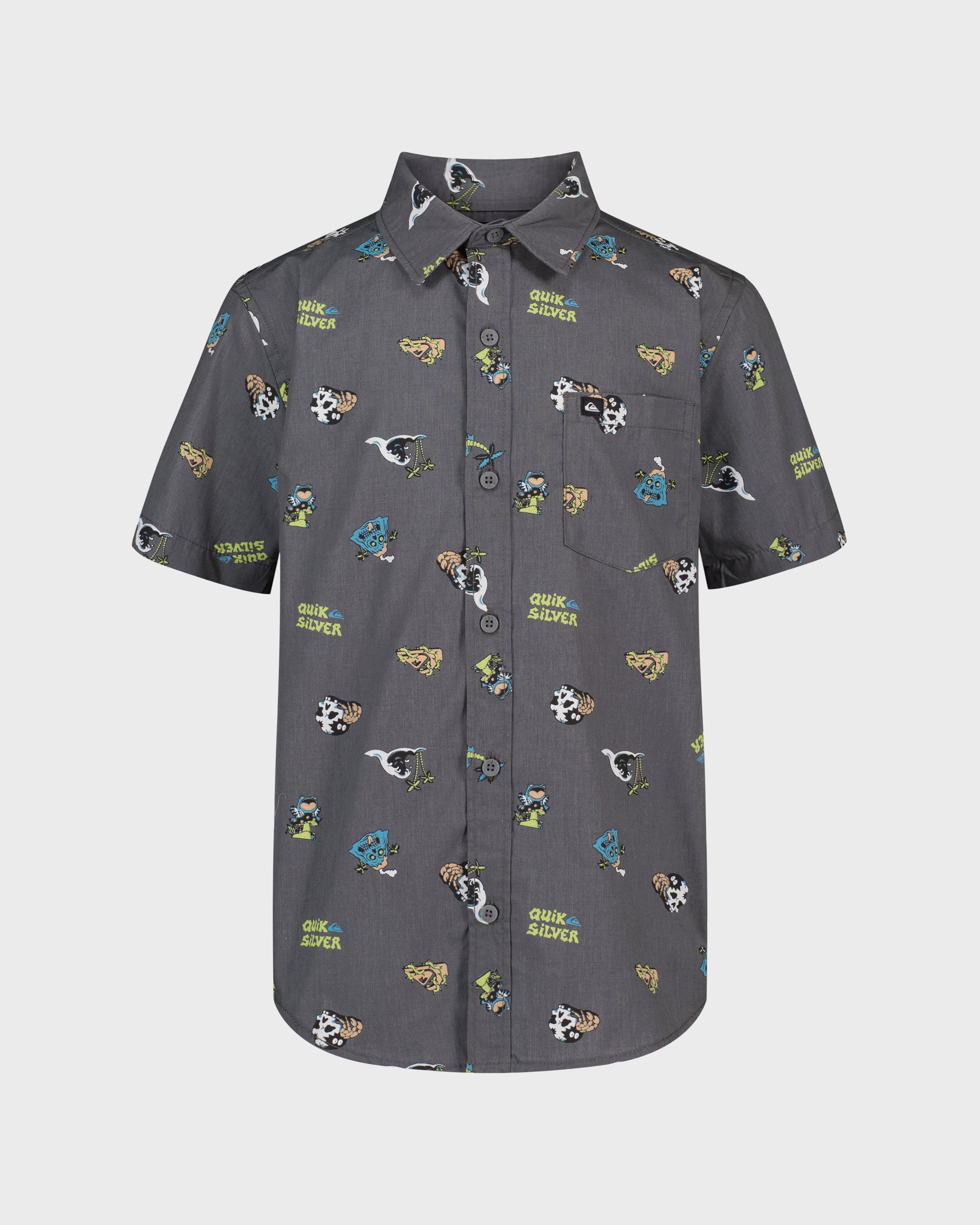 Boys Strange Waves Classic Short Sleeve Woven Shirt - Boys Strange