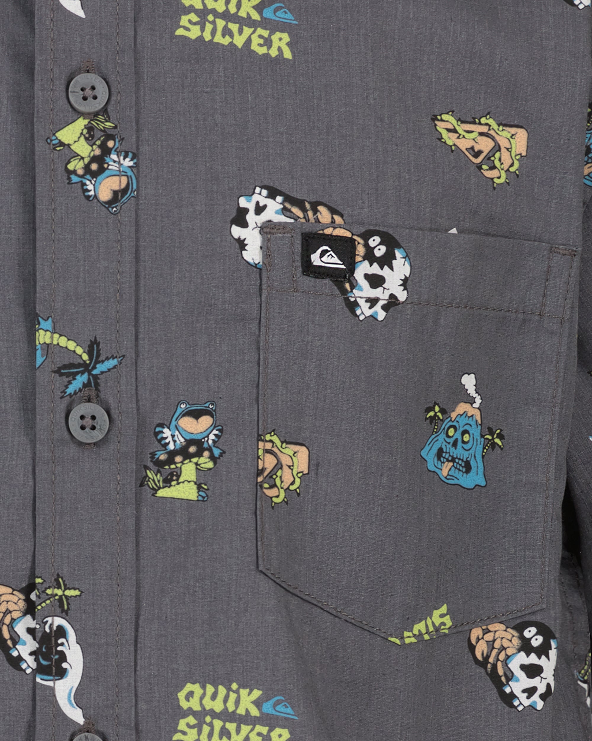 Boys Strange Waves Classic Short Sleeve Woven Shirt - Boys Strange