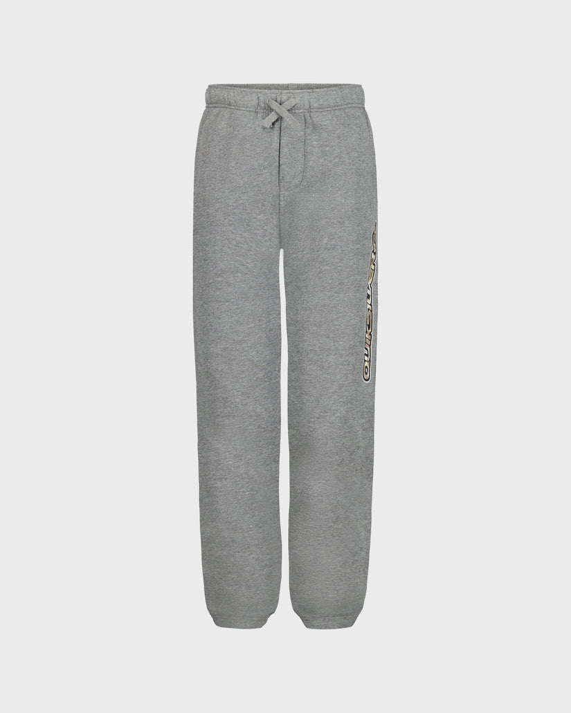 Gray sweatpants with a drawstring on a white background