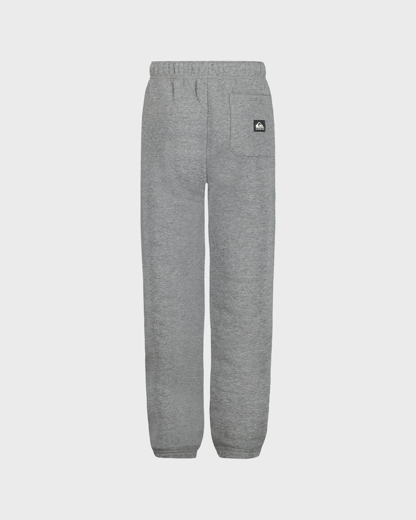 Gray sweatpants with a brand logo on a light gray background