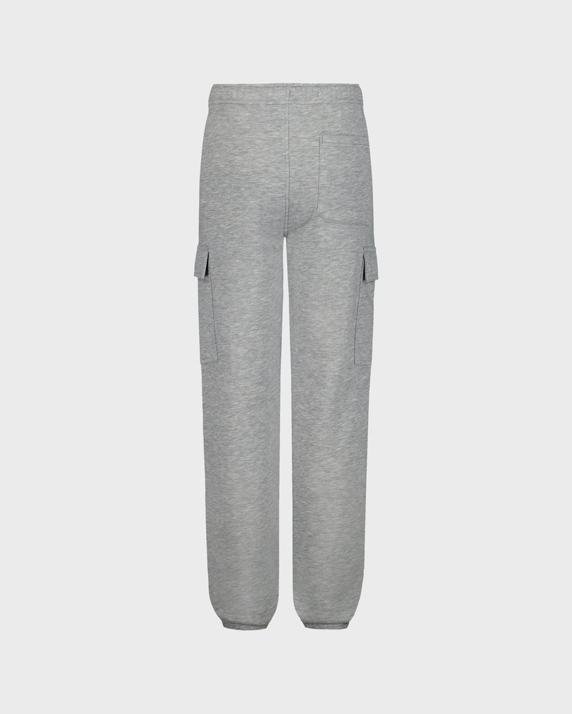 Gray sweatpants on a light gray background