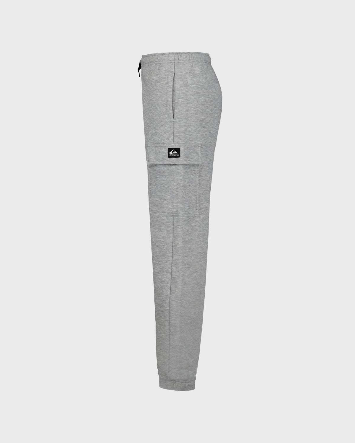 Gray sweatpants with a small logo on a light gray background